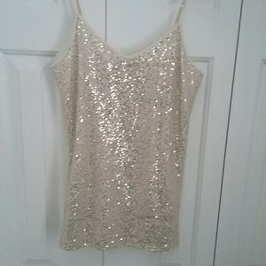 Express Tan Gold Tank Top NWOT